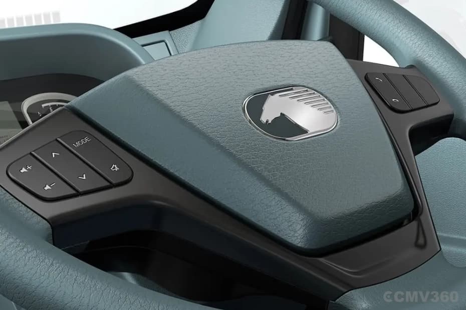 Eicher Pro 2049XP Steering Wheel Close-Up Eicher Pro 2049XP Steering Wheel Close-Up