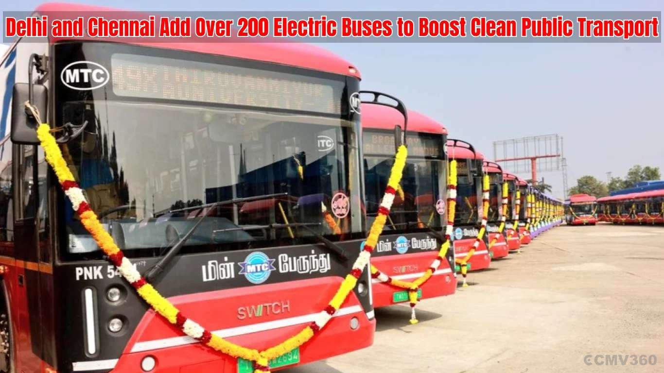 दिल्ली और चेन्नई ने स्वच्छ सार्वजनिक परिवहन को बढ़ावा देने के लिए 200 से अधिक इलेक्ट्रिक बसों को जोड़ा Delhi & Chennai Add 200+ Electric Buses for Clean Transit