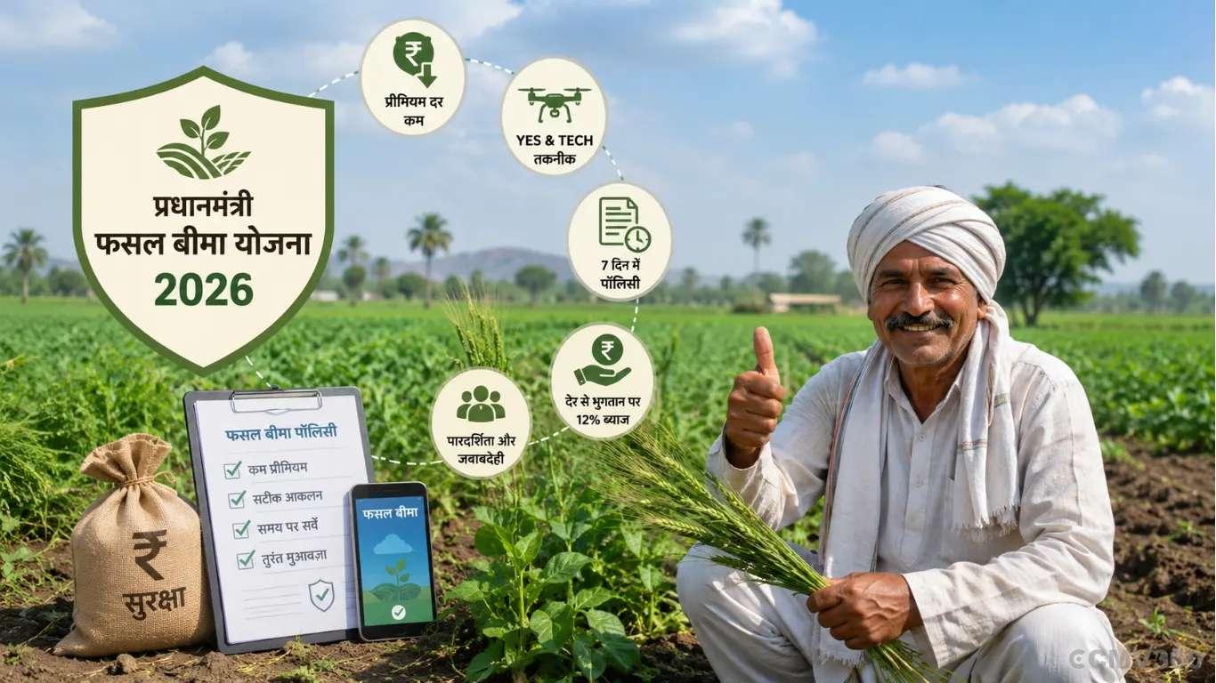 PM Fasal Bima Yojana 2026: Rajasthan Farmers to Get Lower Premium, Faster Claims and More Transparency PM Fasal Bima Yojana 2026: Rajasthan Farmers to Get Lower Premium, Faster Claims and More Transparency