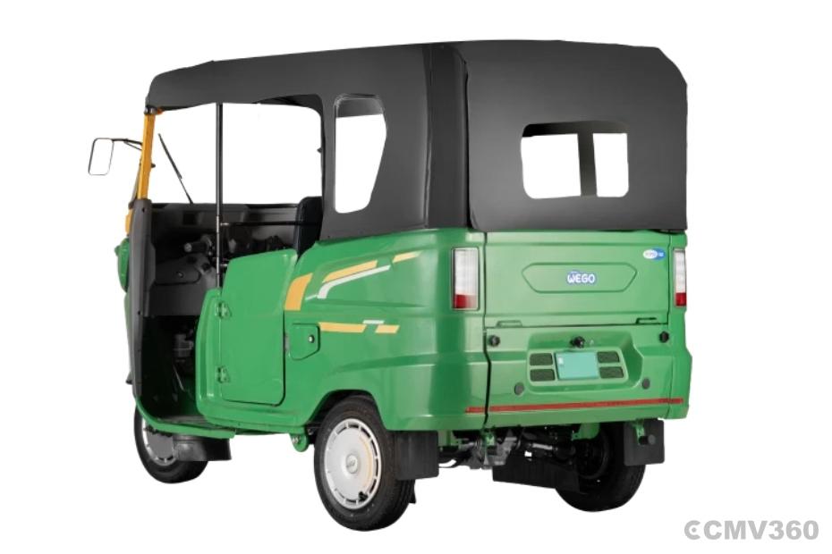 Bajaj WEGO P70 Green Left Rear Three Quarter Bajaj WEGO P70 Green Left Rear Three Quarter