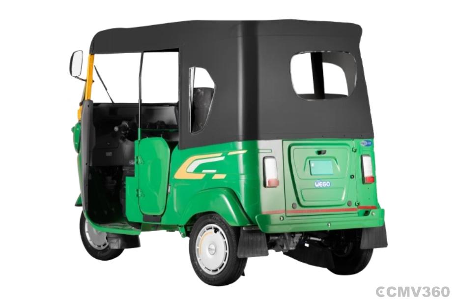 Bajaj WEGO P50 Green Left Rear Three Quarter Bajaj WEGO P50 Green Left Rear Three Quarter