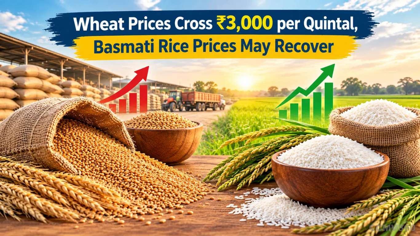 Wheat Prices Cross ₹3,000 per Quintal, Basmati Rice Prices May Recover Wheat Prices Cross ₹3,000 per Quintal, Basmati Rice Prices May Recover