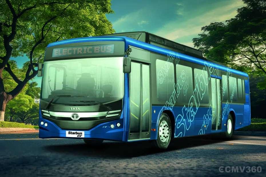 Tata Starbus 4/12 EV premium electric bus with modern design Tata Starbus 4/12 EV premium electric bus with modern design