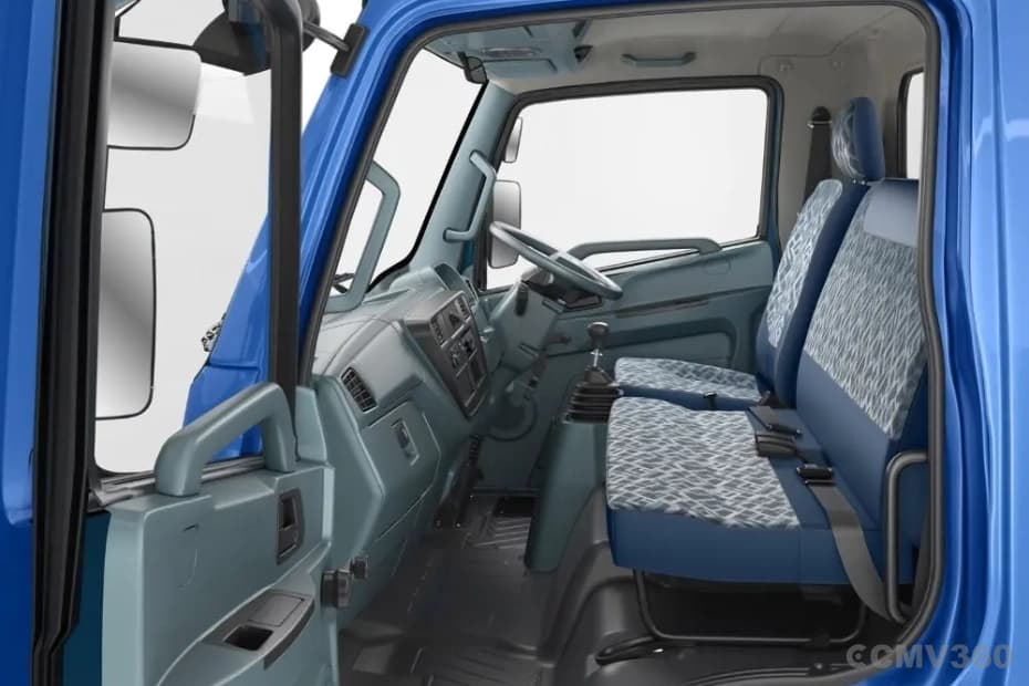 Eicher Pro 2110XP Plus CNG Side Interior View Showing Seats and Steering Eicher Pro 2110XP Plus CNG Side Interior View Showing Seats and Steering