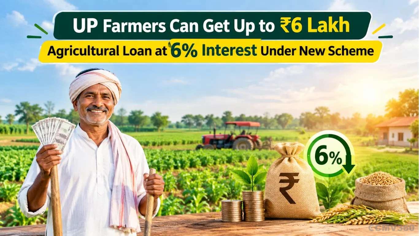 UP Farmers Can Get Up to ₹6 Lakh Agricultural Loan at 6% Interest Under New Scheme UP Farmers Can Get Up to ₹6 Lakh Agricultural Loan at 6% Interest Under New Scheme