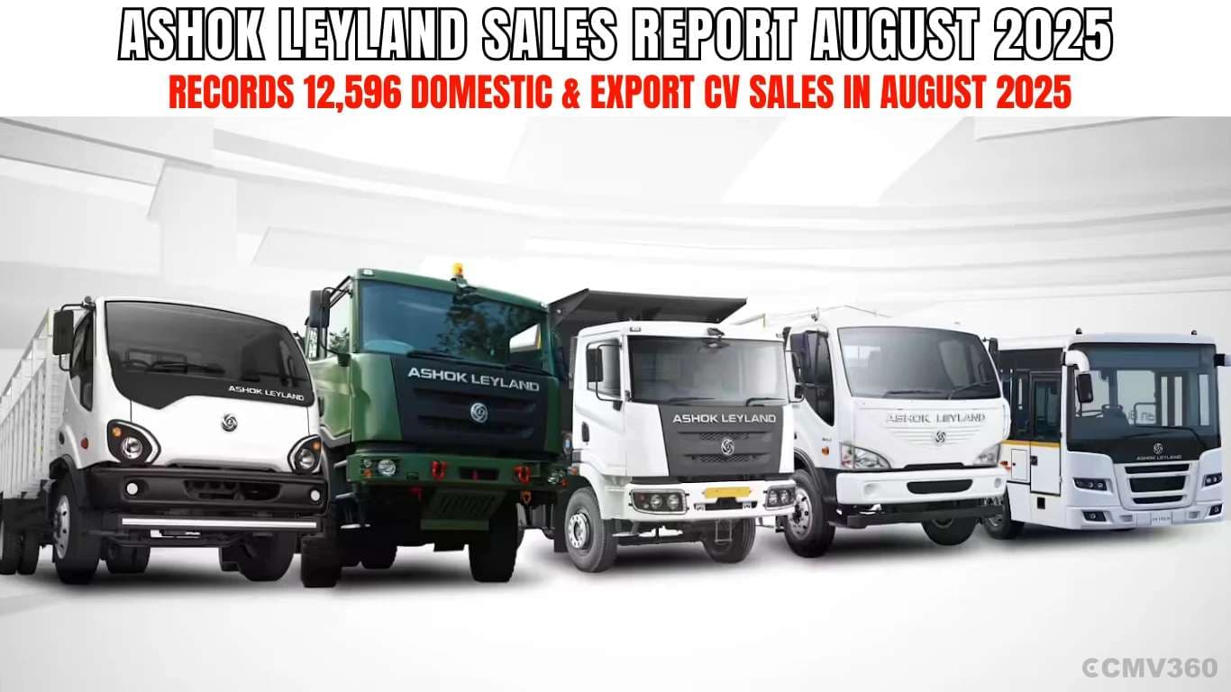 Ashok Leyland Sales Report August 2025: Records 12,596 Domestic & Export CV Sales in August 2025 Ashok Leyland Sales Report August 2025.webp