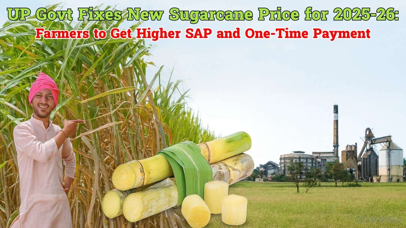UP Govt Fixes New Sugarcane Price for 2025-26: Farmers to Get Higher SAP and One-Time Payment UP Govt Fixes New Sugarcane Price for 2025-26: Farmers to Get Higher SAP and One-Time Payment