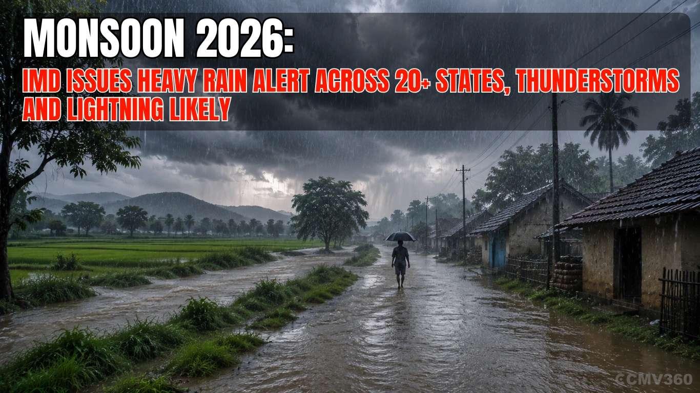 Monsoon 2026: IMD Issues Heavy Rain Alert Across 20+ States, Thunderstorms and Lightning Likely Monsoon 2026: IMD Issues Heavy Rain Alert Across 20+ States, Thunderstorms and Lightning Likely