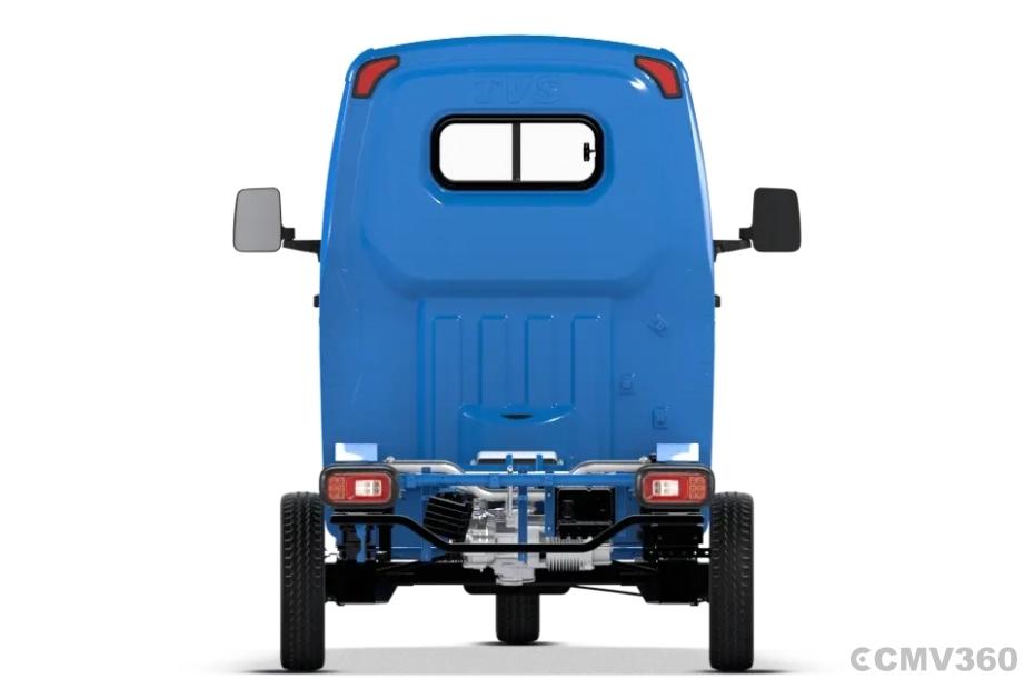 TVS King Kargo HD EV Neptune Blue CBC Rear View TVS King Kargo HD EV Neptune Blue CBC Rear View