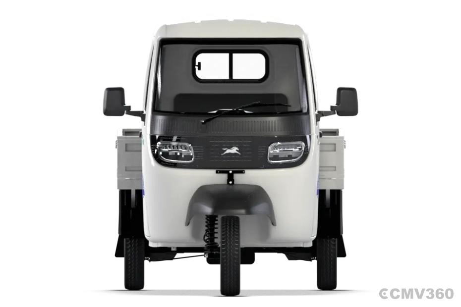 TVS King Kargo HD EV Pristine White FSD Front View TVS King Kargo HD EV Pristine White FSD Front View