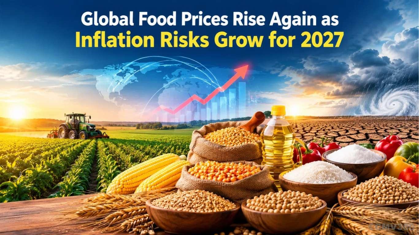 2027 के लिए मुद्रास्फीति के जोखिम बढ़ने से वैश्विक खाद्य कीमतें फिर से बढ़ीं Global Food Prices Rise Again as Inflation Risks Grow for 2027