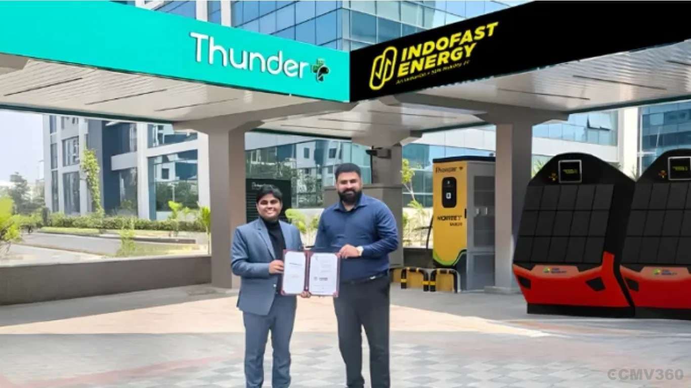 थंडरप्लस और इंडोफास्ट एनर्जी ने पूरे भारत में ऑल-इन-वन EV चार्जिंग और बैटरी स्वैपिंग हब लॉन्च करने के लिए साझेदारी की ThunderPlus and Indofast Energy.webp
