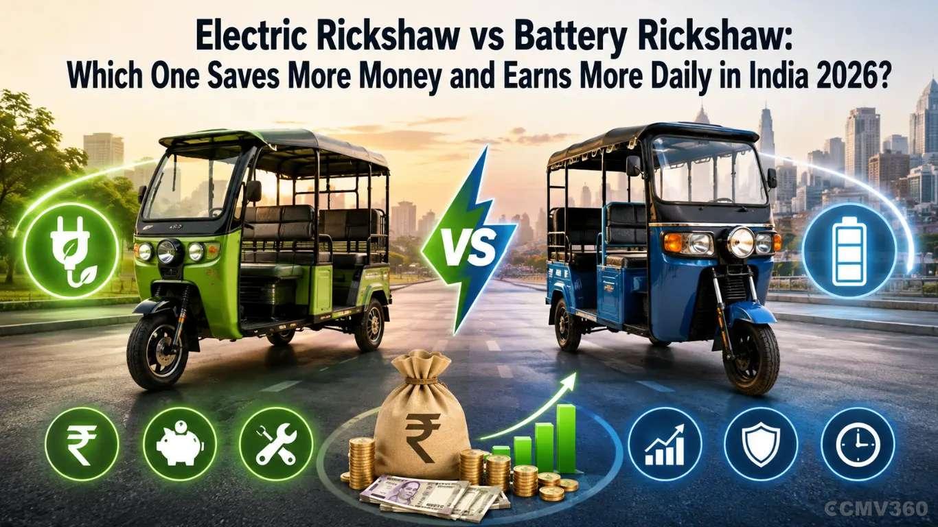इलेक्ट्रिक रिक्शा बनाम बैटरी रिक्शा: 2026 भारत में कौन अधिक पैसा बचाता है और प्रतिदिन अधिक कमाता है? Electric Rickshaw vs Battery Rickshaw: Which One Saves More Money and Earns More Daily in India 2026?