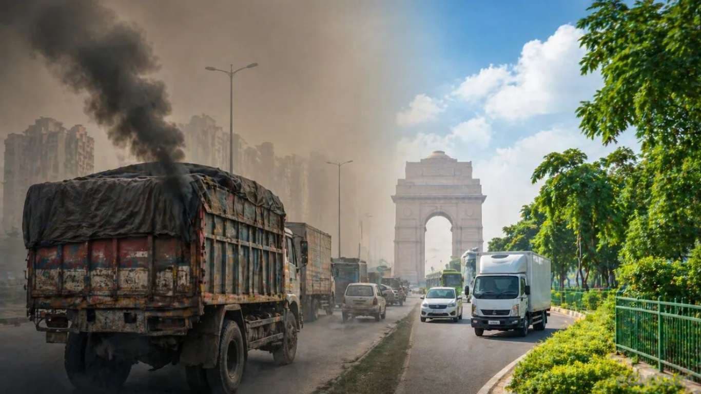 दिल्ली ने वायु प्रदूषण से निपटने के लिए वाणिज्यिक वाहनों के लिए ECC बढ़ाया Delhi Raises ECC for Commercial Vehicles to Combat Air Pollution