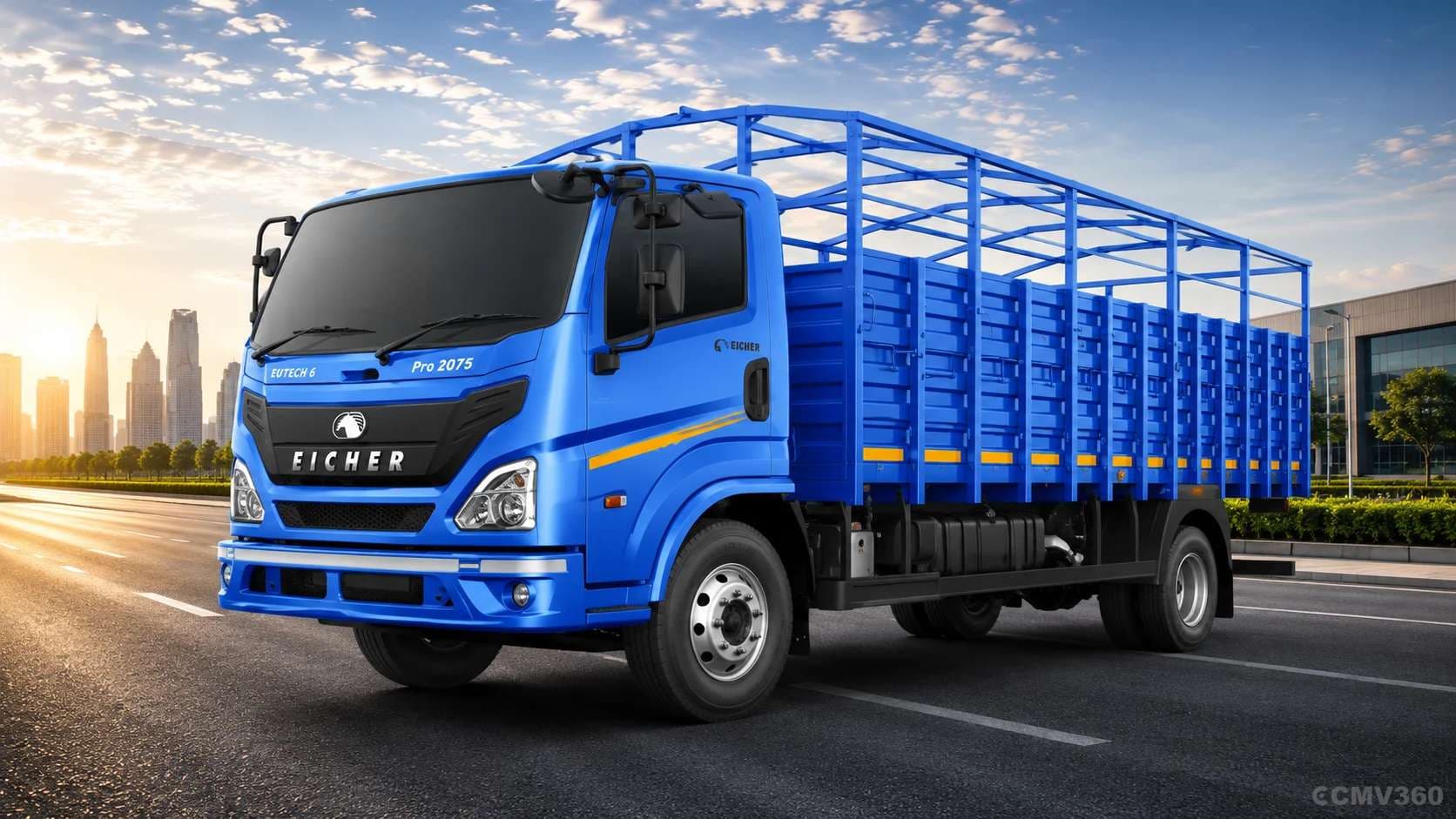 Eicher Pro 2075 truck left front three-quarter view Eicher Pro 2075 truck left front three-quarter view