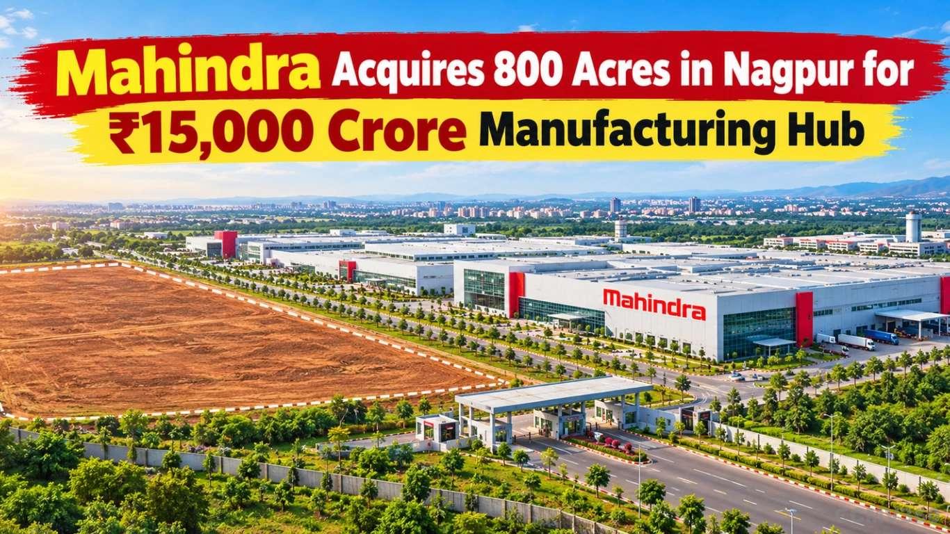 Mahindra Acquires 800 Acres in Nagpur for ₹15,000 Crore Manufacturing Hub Mahindra Acquires 800 Acres in Nagpur for ₹15,000 Crore Manufacturing Hub