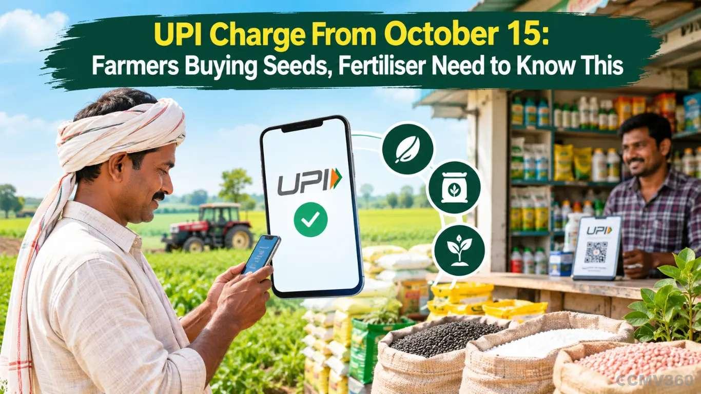 15 अक्टूबर से UPI चार्ज: बीज, उर्वरक खरीदने वाले किसानों को यह जानना आवश्यक है UPI Charge From October 15: Farmers Buying Seeds, Fertiliser Need to Know This