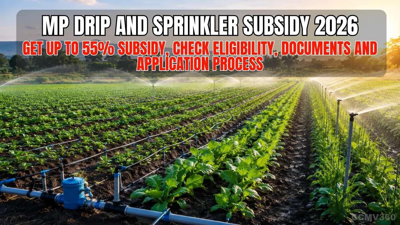 MP Drip and Sprinkler Subsidy 2026: Get Up to 55% Subsidy, Check Eligibility, Documents and Application Process MP Drip and Sprinkler Subsidy 2026: Get Up to 55% Subsidy, Check Eligibility, Documents and Application Process