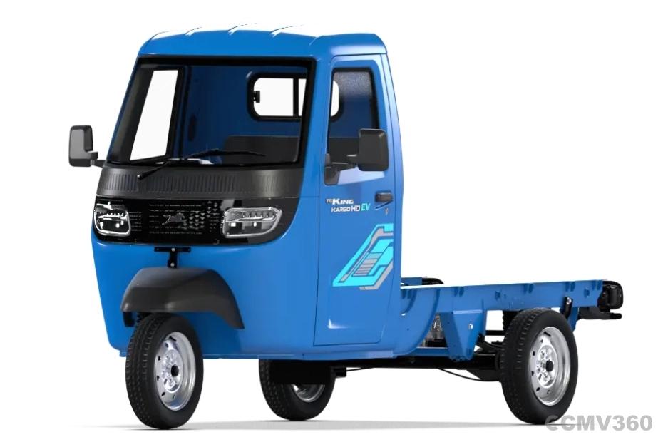 TVS King Kargo HD EV Neptune Blue CBC Left Front Three Quarter TVS King Kargo HD EV Neptune Blue CBC Left Front Three Quarter