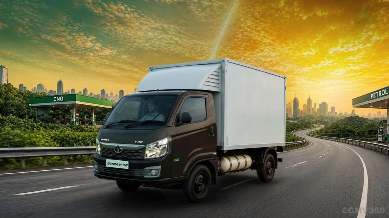 Tata Intra V40 Bi-Fuel Pickup Review: 1525 kg Payload, 800 km Range and a New Benchmark for India’s Cargo Transport Industry Tata Intra V40 Bi-Fuel Pickup Review: 1525 kg Payload, 800 km Range and a New Benchmark for India’s Cargo Transport Industry
