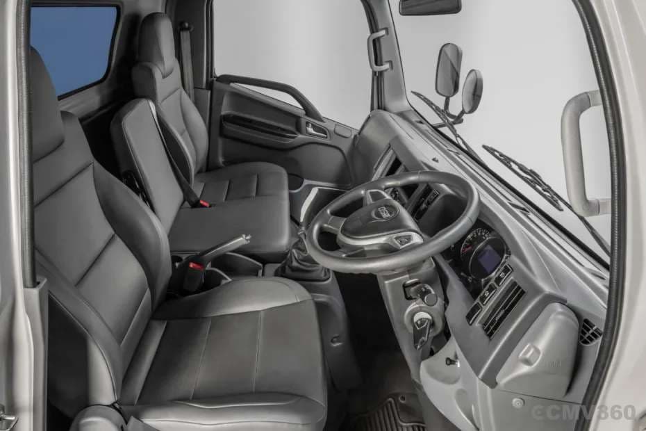 Plush Interiors with foldable seats and multifunctional steering wheel Plush Interiors with foldable seats and multifunctional steering wheel