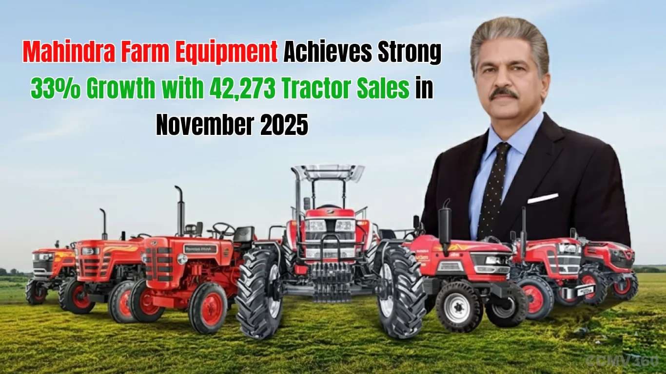 Mahindra Farm Equipment Achieves Strong 33% Growth with 42,273 Tractor Sales in November 2025 Mahindra Farm Equipment Achieves Strong 33% Growth with 42,273 Tractor Sales in November 2025