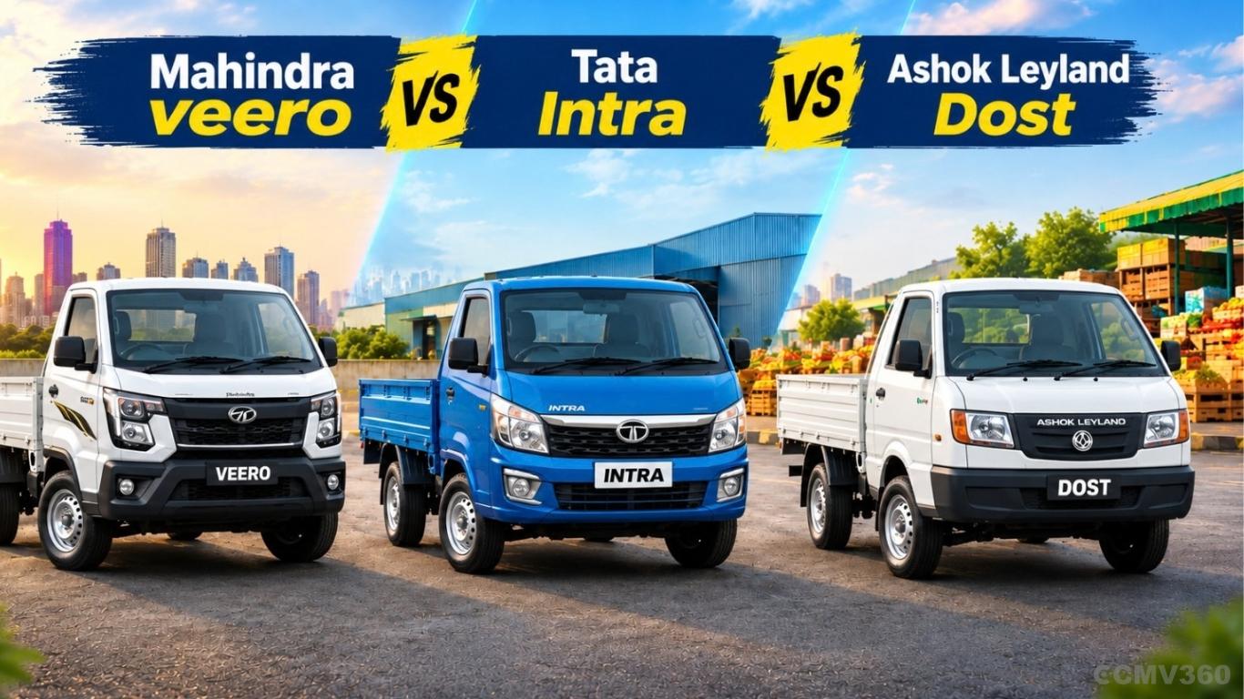 Mahindra Veero vs Tata Intra vs Ashok leyland Dost : Price, Payload & Mileage Compared-Which Pickup Wins? Mahindra Veero vs Tata Intra vs Ashok leyland Dost : Price, Payload & Mileage Compared-Which Pickup Wins?