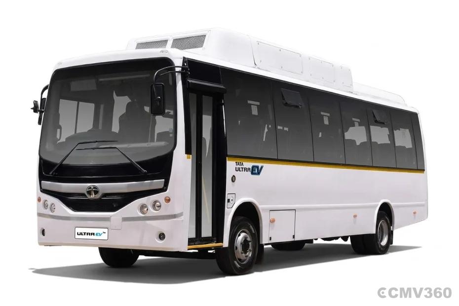Tata Ultra 9/9 EV bus White color Tata Ultra 9/9 EV bus White color