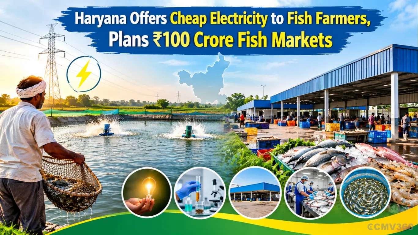 Haryana Offers Cheap Electricity to Fish Farmers, Plans ₹100 Crore Fish Markets Haryana Offers Cheap Electricity to Fish Farmers, Plans ₹100 Crore Fish Markets