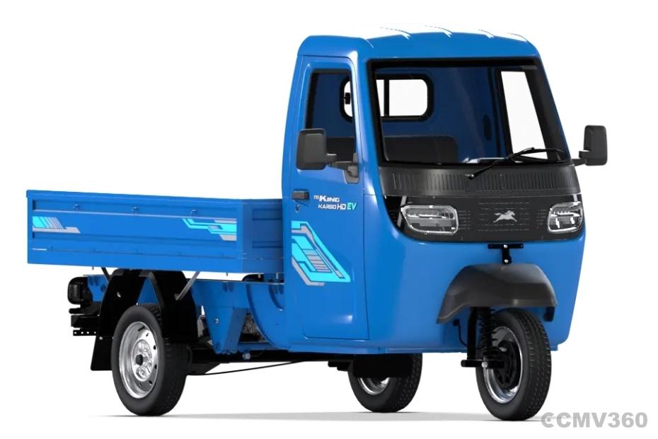 TVS King Kargo HD EV Neptune Blue FSD Right Front Three Quarter TVS King Kargo HD EV Neptune Blue FSD Right Front Three Quarter