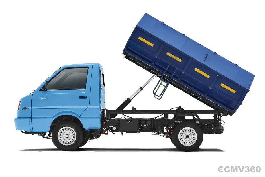 Switch Mobility IeV3 electric mini truck with raised blue tipper body Switch Mobility IeV3 electric mini truck with raised blue tipper body