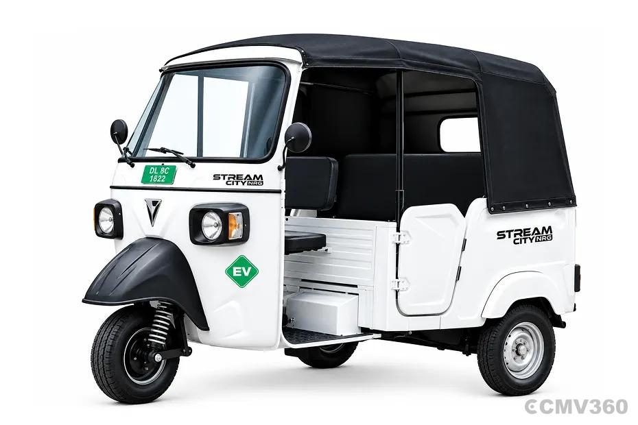 OSM Stream City NRG electric three wheeler in white color OSM Stream City NRG electric three wheeler in white color