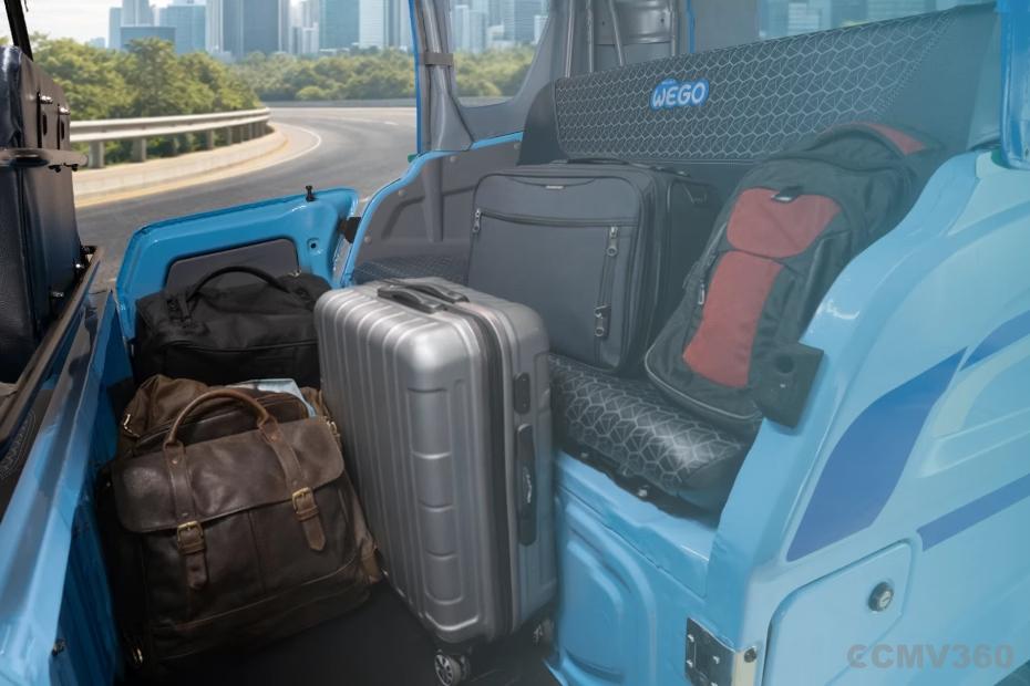 Bajaj WEGO P70 Passenger Seat with Luggage Storage Area View Bajaj WEGO P70 Passenger Seat with Luggage Storage Area View