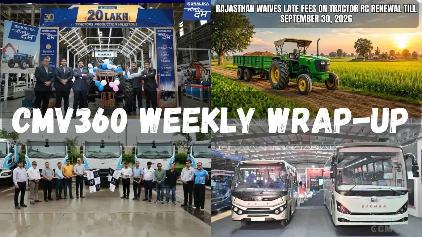 CMV360 Weekly Wrap (6–11 July 2026): Record Sales, Big Launches, EV Breakthroughs & Major Policy Updates You Can't Miss CMV360 Weekly Wrap (6–11 July 2026): Record Sales, Big Launches, EV Breakthroughs & Major Policy Updates You Can't Miss