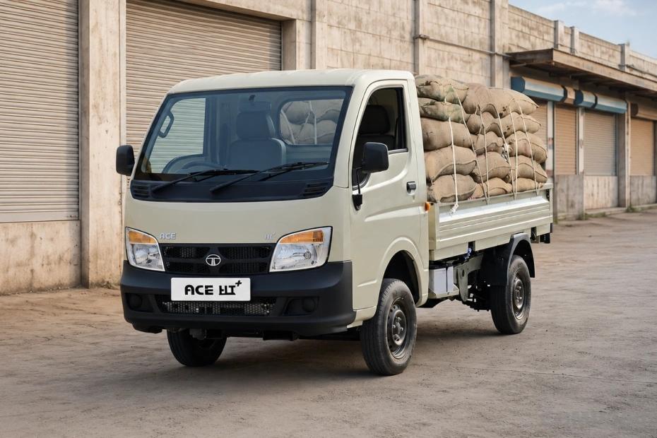 Tata Ace HT Plus Tan Colour Mini Truck Left Front Side Exterior View Tata Ace HT Plus Tan Colour Mini Truck Left Front Side Exterior View
