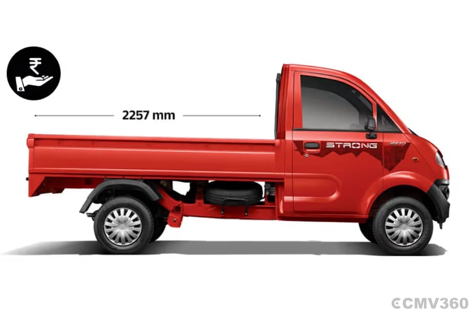 32 km/l mileage, 2257 mm cargo box, 3-year/72,000 km warranty 32 km/l mileage, 2257 mm cargo box, 3-year/72,000 km warranty