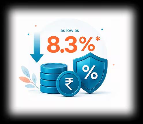 Best Interest Rate (as low as 8.3%*)