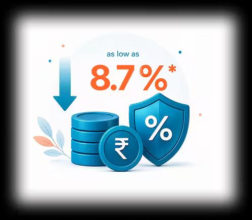 Best Interest Rate (as low as 8.7%*)